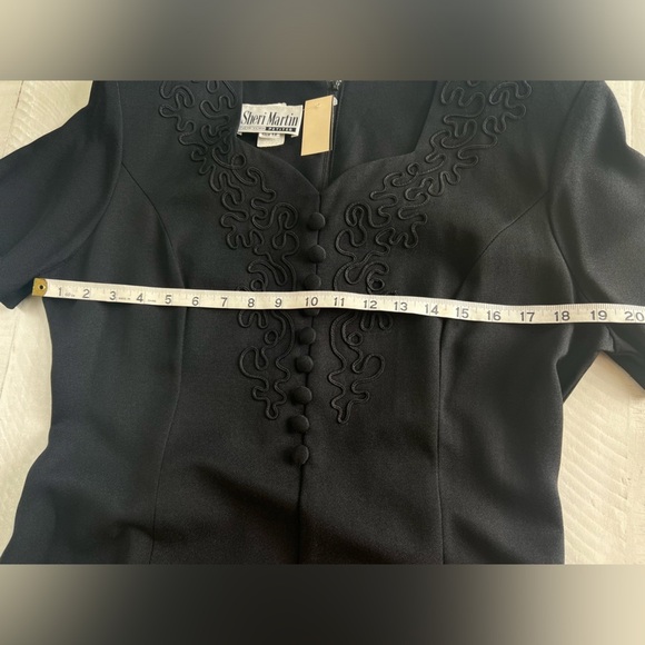 Vintage 90’s Y2KWitchy Goth NWT black maxi dress with embroidery and buttons 12 - Picture 4 of 10